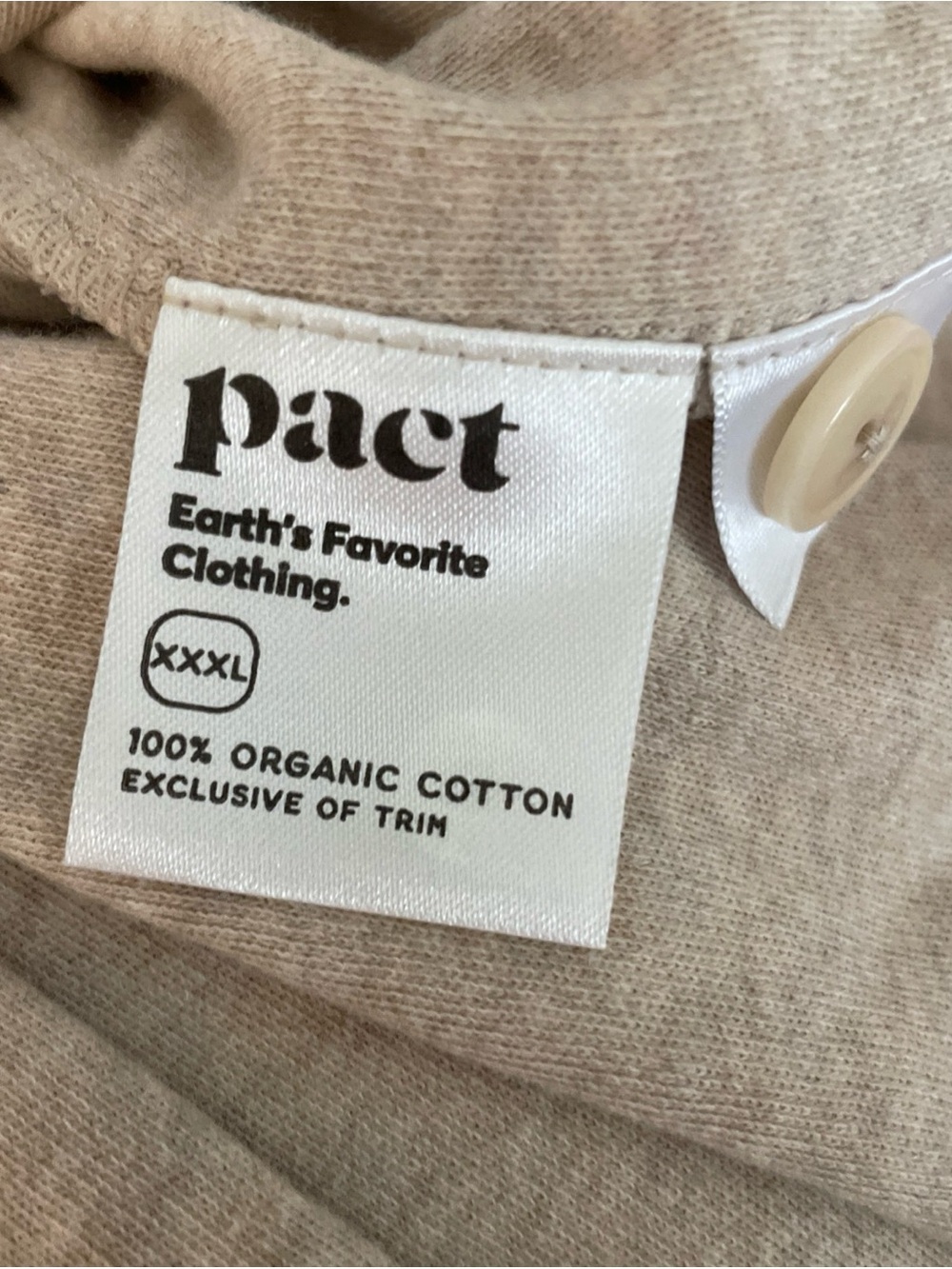 Pact Organic Cotton Airplane Travel Set Cardi Wide Leg Pant Oatmeal Heather 3XL - Picture 7 of 16
